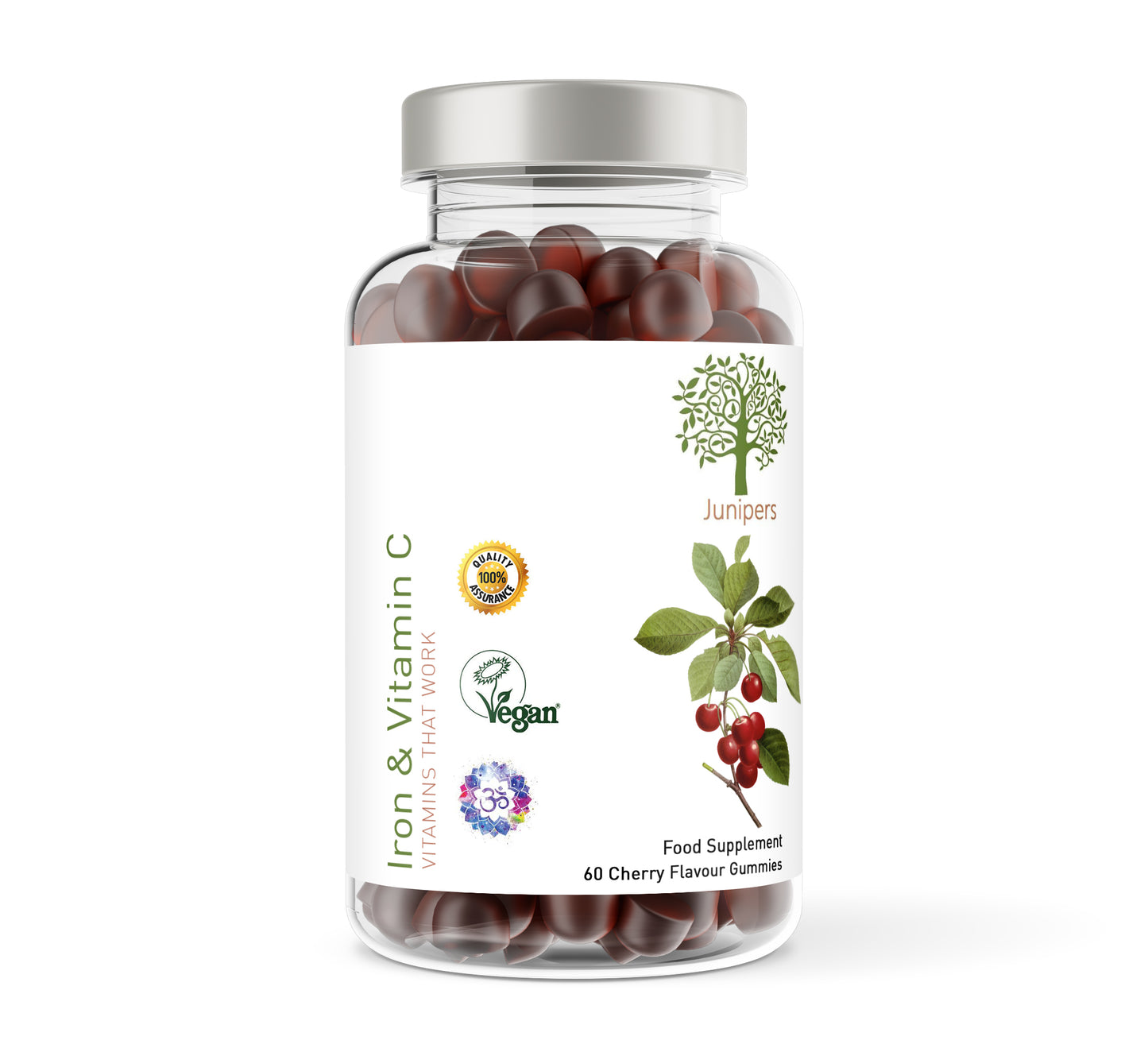 Iron & Vitamin C - 60 Natural Cherry Flavour Gummies - 250ml