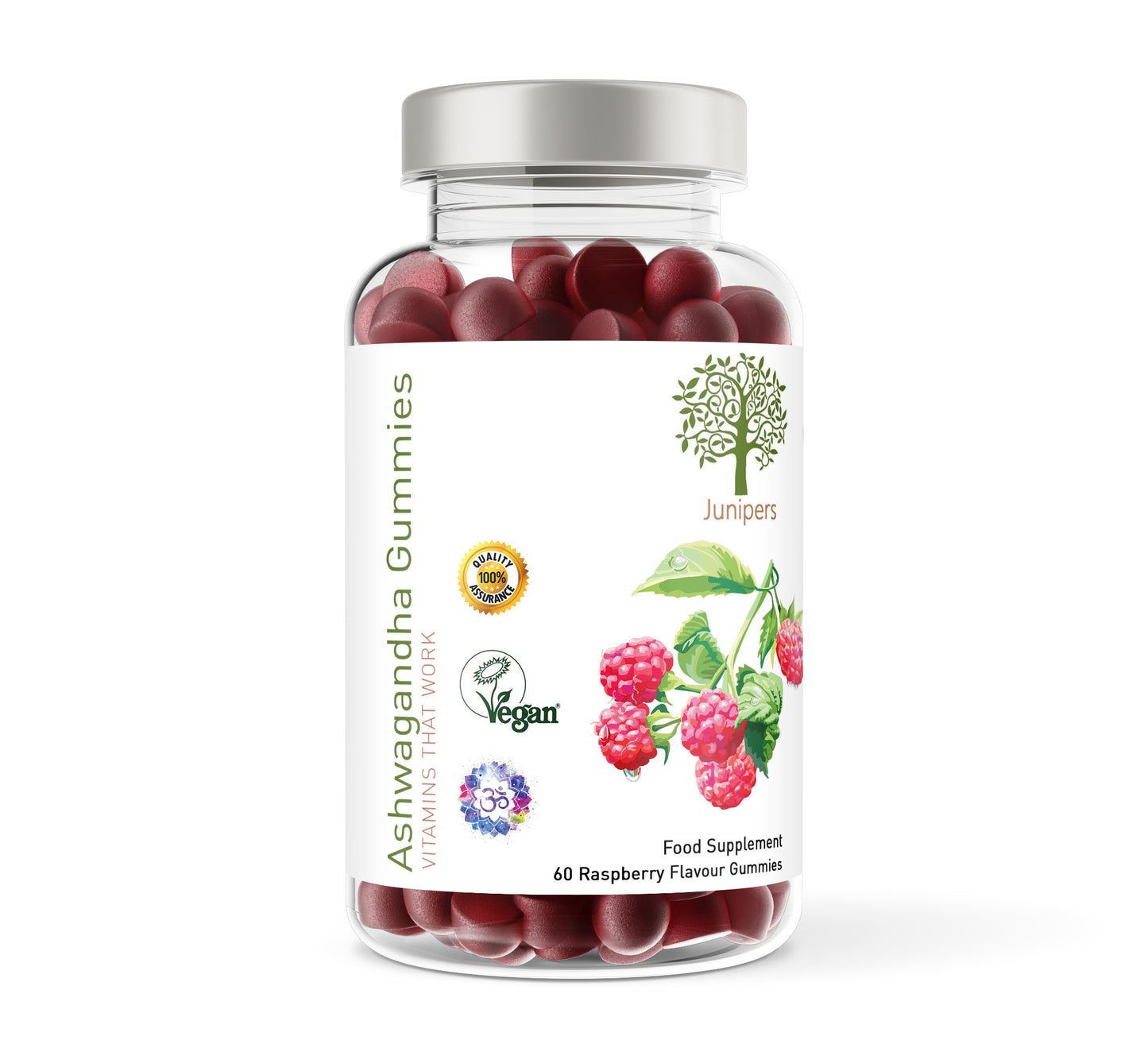 Ashwagandha 600mg - 60 Natural Raspberry Flavour Gummies